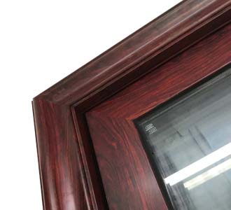 wooden grain sliding glass door