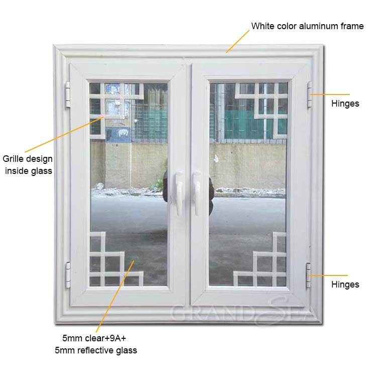 white casement window style