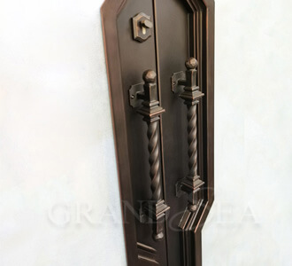 wrought iron metal door