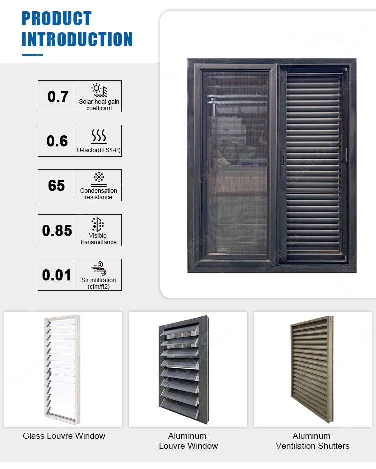 black aluminum shutter window
