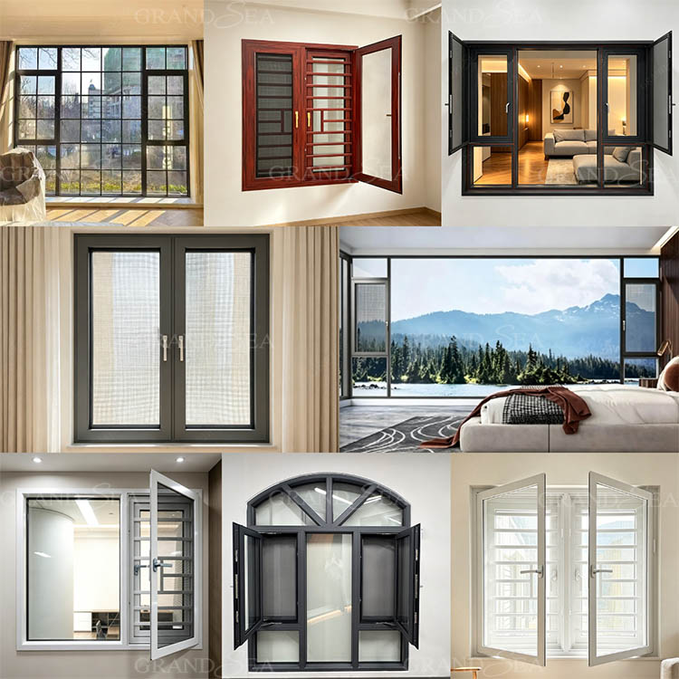 curved top aluminum swing window