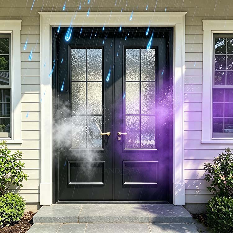 Black Double Wrought Iron Doors 
