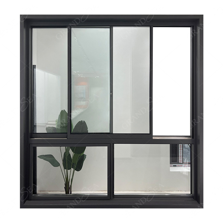 black frame sliding window