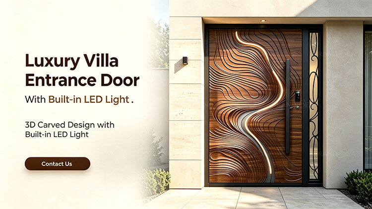 aluminum carved pivot door