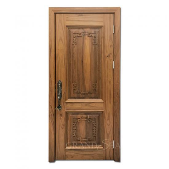 puerta principal de madera maciza de teca