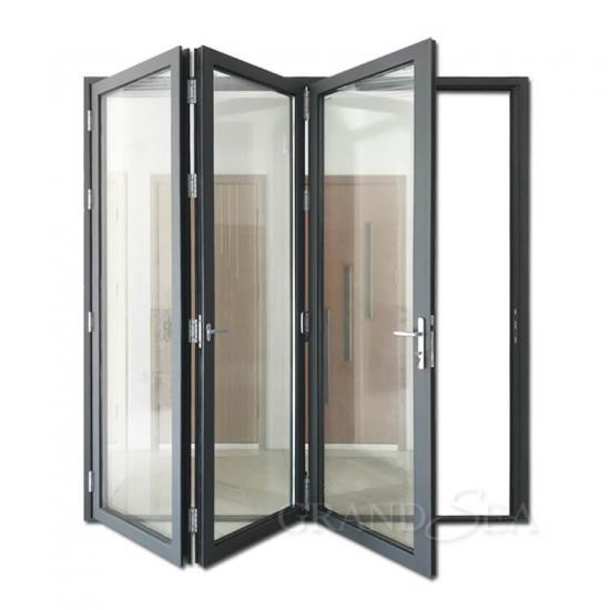 puerta plegable de vidrio de aluminio