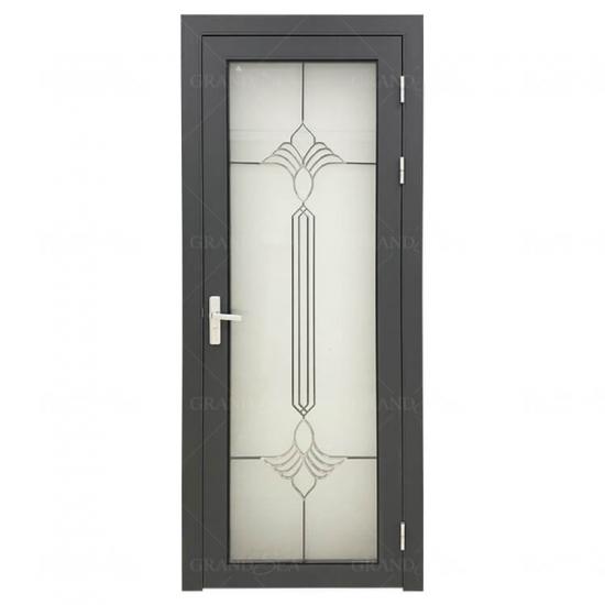puerta con bisagras de aluminio, puertas de entrada de baño de aluminio