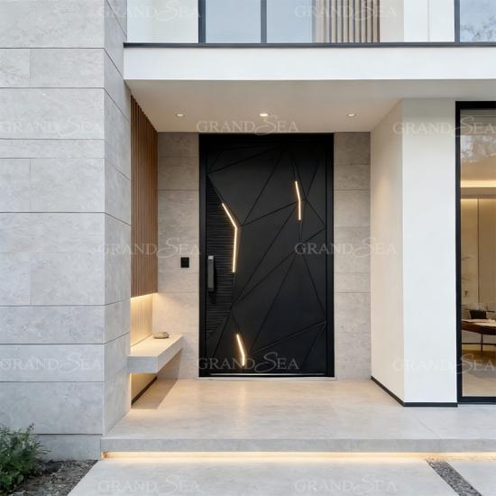 puerta pivotante exterior de aluminio