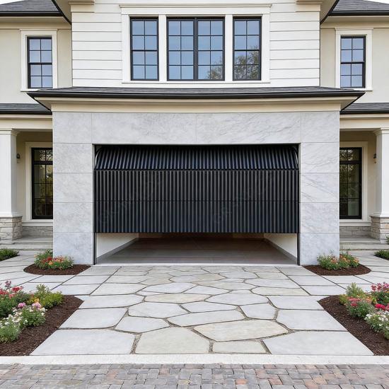 Puerta de garaje seccional de aluminio