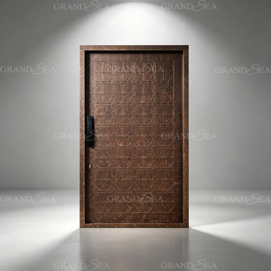 Puerta pivotante tallada en 3D