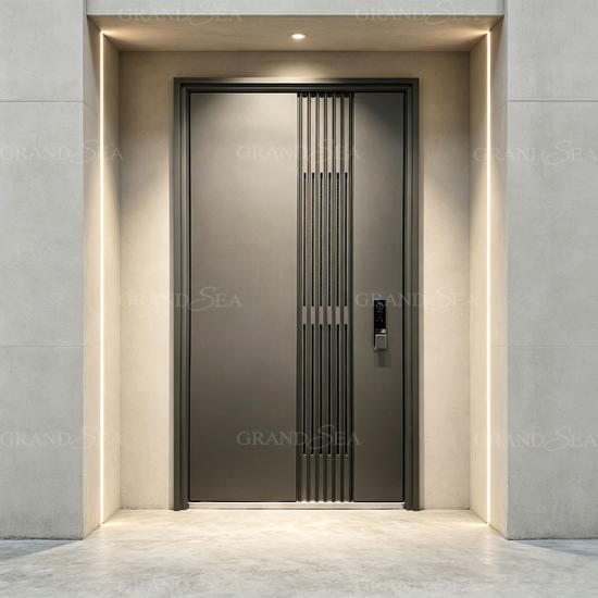 puerta de entrada de aluminio fundido