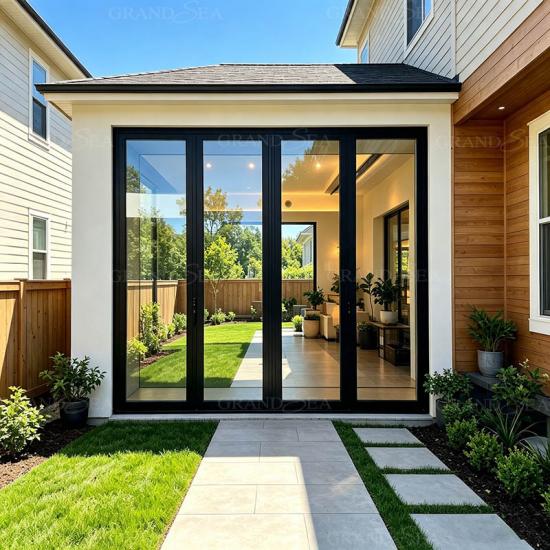 puerta plegable doble de aluminio para patio