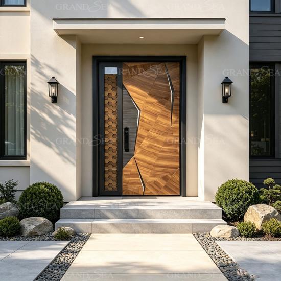 Puerta delantera pivotante moderna
