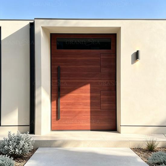 puertas pivotantes de madera maciza