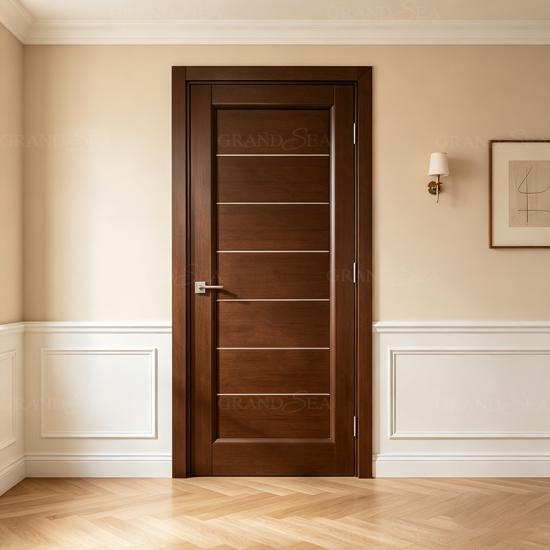 puerta interior de madera moderna