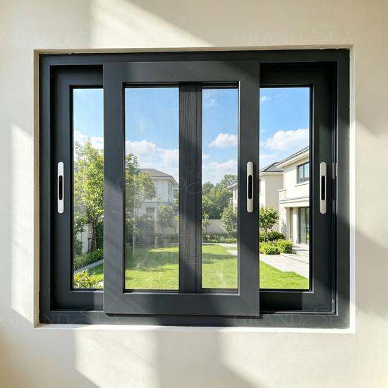 ventana corredera de aluminio de triple riel