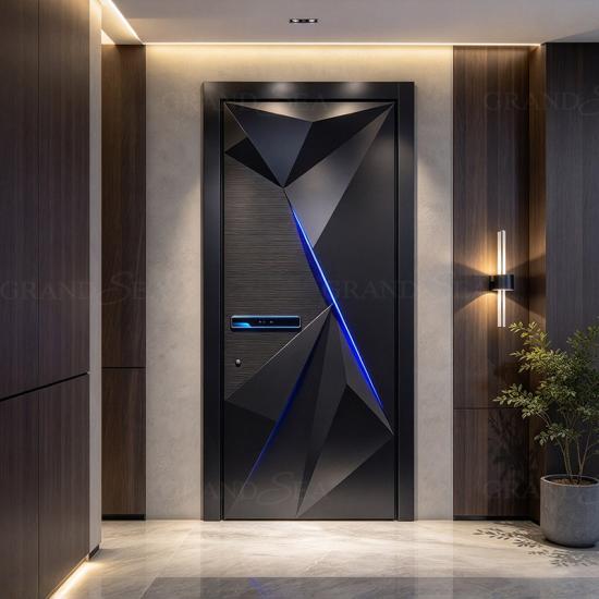 puerta de entrada de aluminio premium